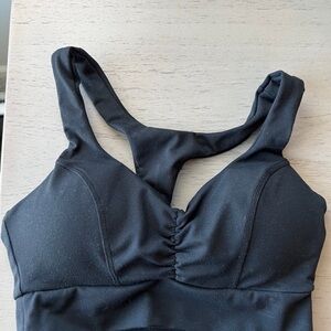 Bombshell Sportswear Black Sports Bra with Supportive Straps
